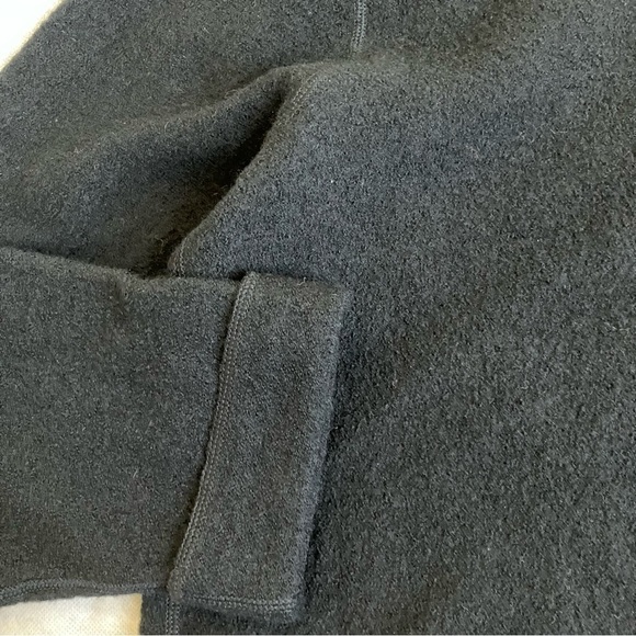 Charter Club Vintage 100% Wool Collared Cardigan Shacket Black Minimalist Sz 2X - Picture 11 of 16